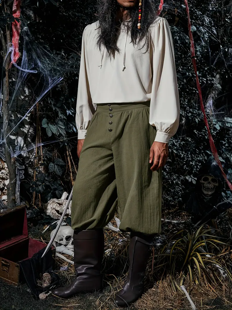 Pantalon Fête Médiévale Pantalon Bouffant Viking Médiéval - Costume Renaissance Coton Lin Costume Medieval Bouffant Pantalon Fête Médiévale Pantalon Bouffant Viking Médiéval - Costume Renaissance Coton Lin Costume Medieval Bouffant