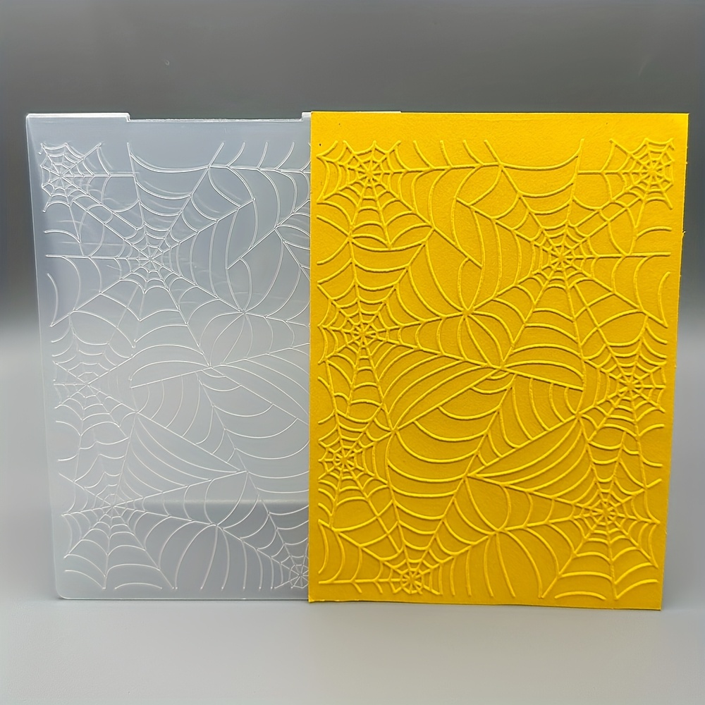 Web Embossing Folder For Card Making - 3d Relief Folder, Plastic Embossing Template Ideal For Occasions And Making Cards, Handmade Crafts Scrapbooks, Gift Tags, Etc