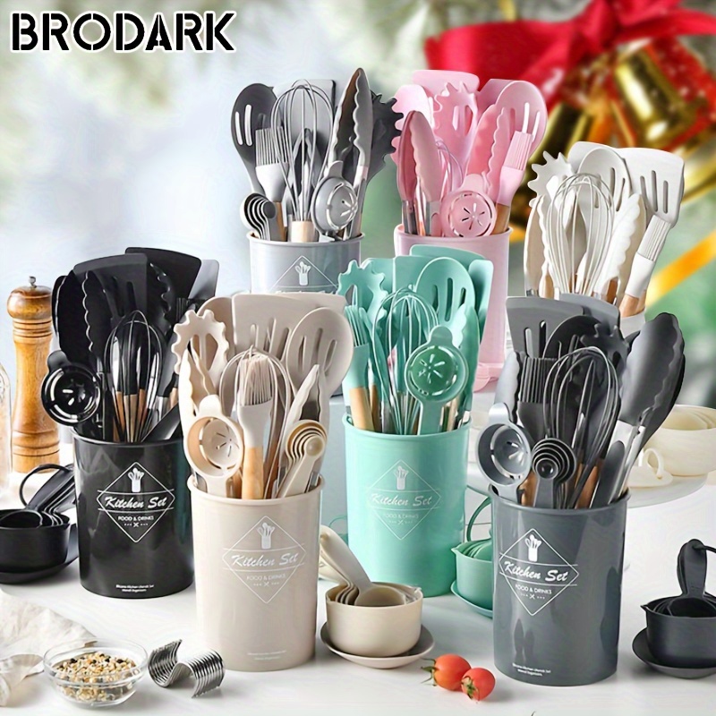 

34pcs/set, Wooden Kitchenware Set, Cooking Set Pot Kitchenware,