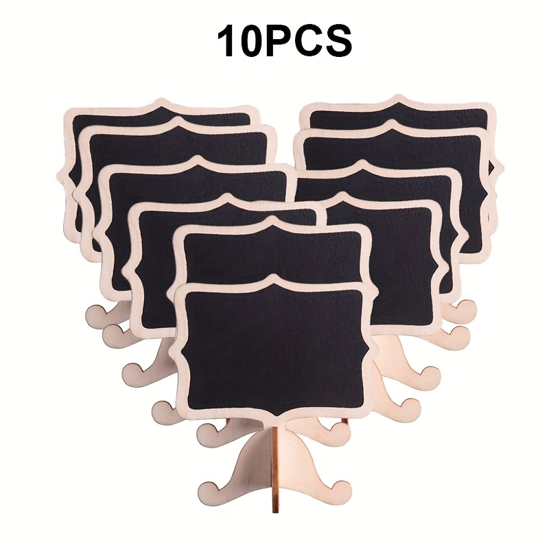 TEMU 10pcs Mini Rectangular Blackboards With Stands, Decorative Small Blackboards, Suitable For Birthdays/weddings/graduation