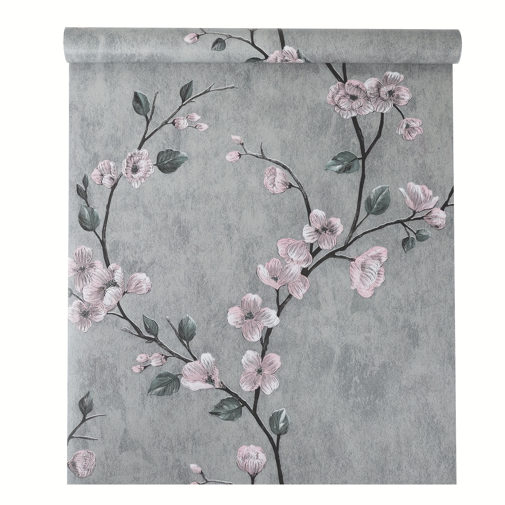 Image of Retro Floral Wallpaper - Waterproof, Removable Self-adhesive For Home Decor, Perfect For Kitchen, Living Room, Bedroom, Dorms & Furniture Makeover