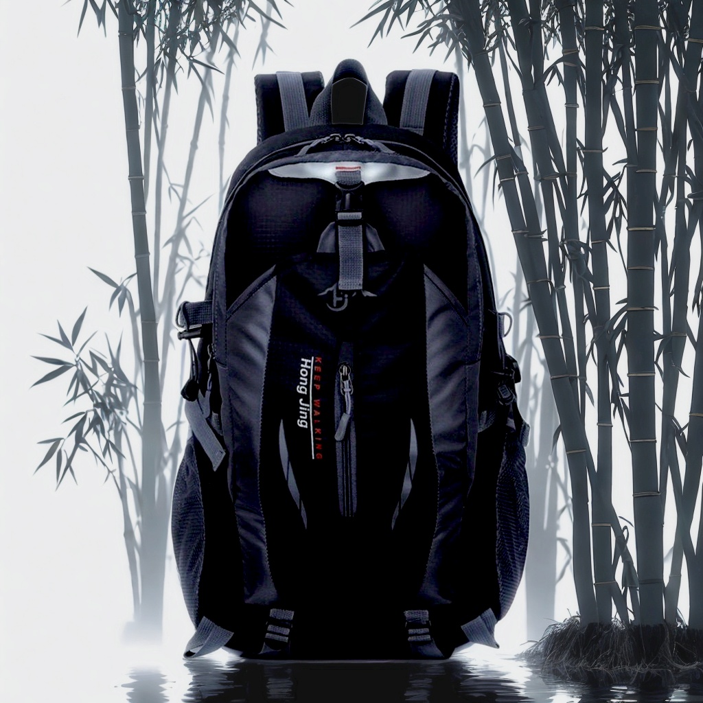 TEMU 36.6l Outdoor Backpack Travel Backpack Black Hiking Bag Laptop Bag For Men And Women School Bag
