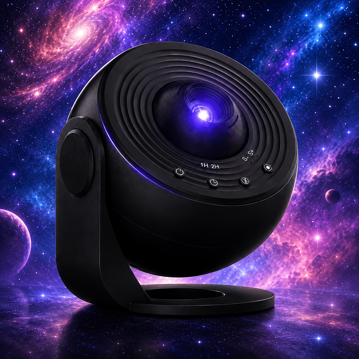 Image of Black/ White Earth Projector Pro With Timer & Adjustable Speed, 360-degree Rotation, 13 , Galaxy Projection Lamp , For Gift, Bedroom