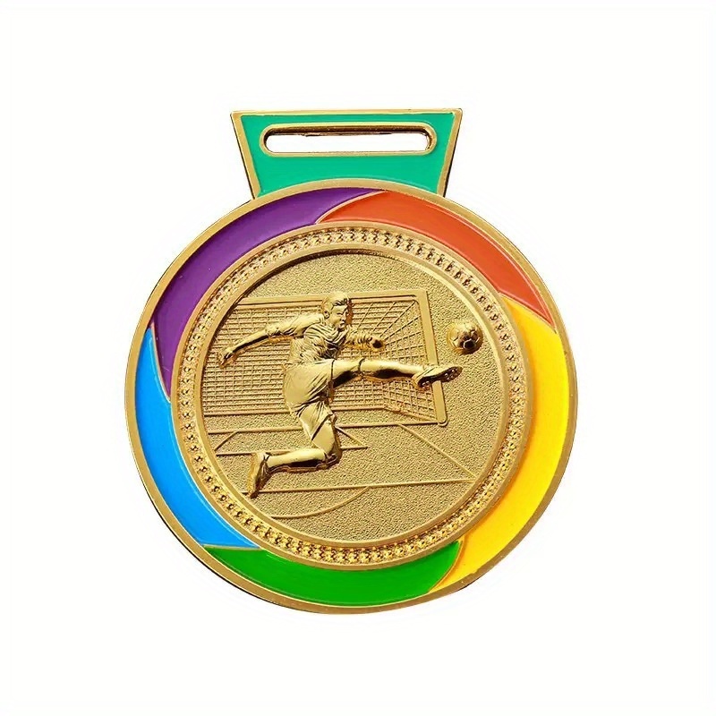 E-shop Fußball-Metall-Sportmedaille aus Zinklegierung, geeignet zur Verleihung von bei Fußballwettbewerben -veranstaltungen, ein ausgezeichnetes