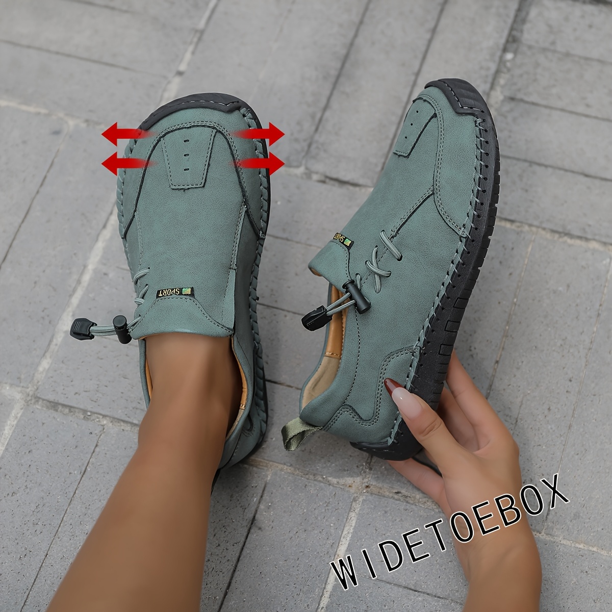 Couple's Wide Fit Sneakers, Comfortable Roomy Toe Box Shoes