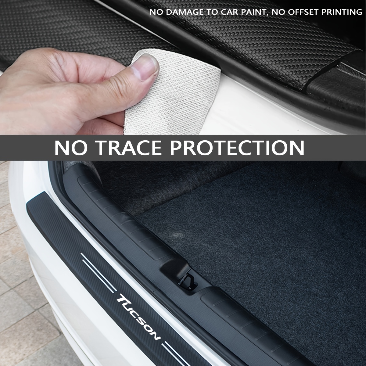 

For Tucson Rear Bumper Protector - Vinyl Car Door Guard, , Pvc, Protection For Vehicle