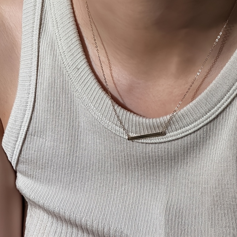 Women's Minimalist Long Geometric Pendant Necklace