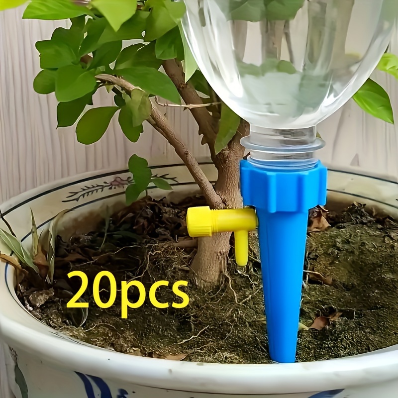 

20pcs, Automatic Flower Watering Device Lazy Watering Artifact Self-spraying Nozzle Adjustable Plant Watering Nozzle With Slow Valve Switch For Outdoor And Vacation Plant Watering Random Color