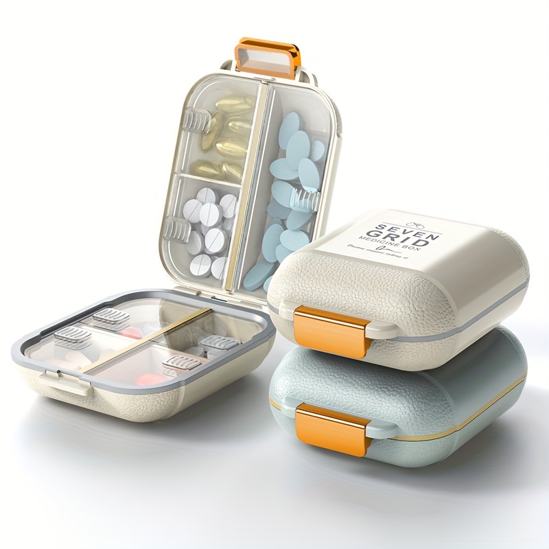 

7-day Pill Organizer Box Compartments, Portable , & Moisture , Vitamin Dispenser -