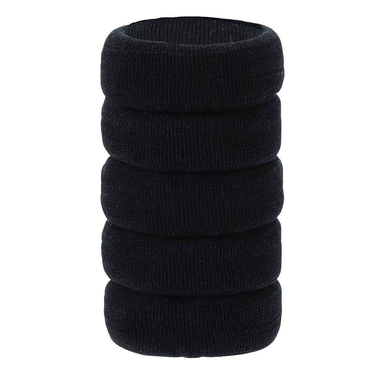 TEMU 5pcs Set Of Thickened And Widened High-elasticity Hair Ties For Ponytails, Durable And No-mark, Hair-friendly Elastic Bands Suitable For Women