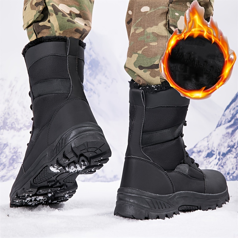 autumn winter thickened warm mens outdoor snow boots thick Temu