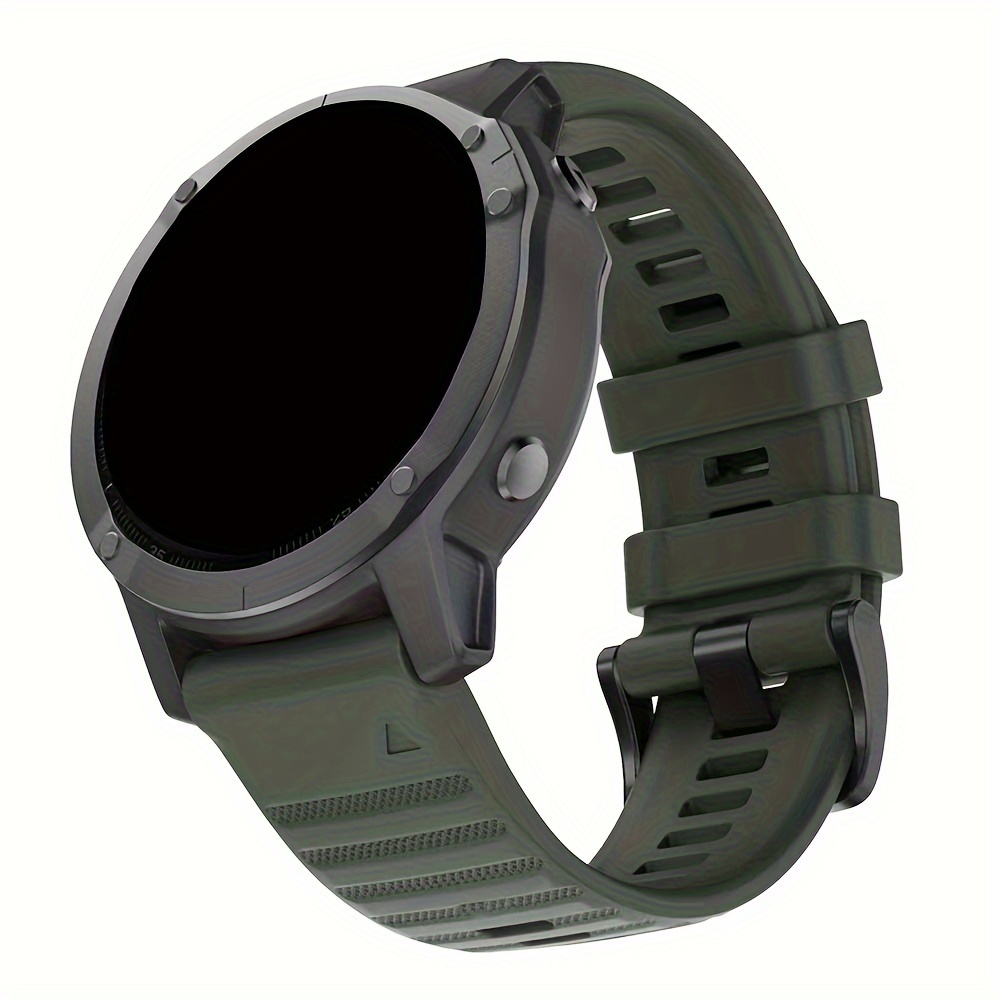 TEMU For Garmin Fenix Silicone Watch Bands - 26mm 22mm 20mm Straps, Deployant Clasp, Compatible With 6x 6 6s Pro 7x 7 5 5x 5s Plus Gen 2, Easyfit Replacement Wristbands For Smartwatch