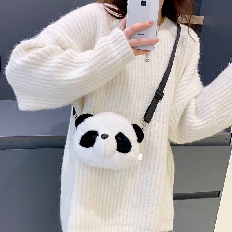 Image of Women's Panda Shoulder Bag, Crossbody Bag, Soft And Comfortable Shoulder Bag, Daily Outing Panda Shoulder Crossbody Bag