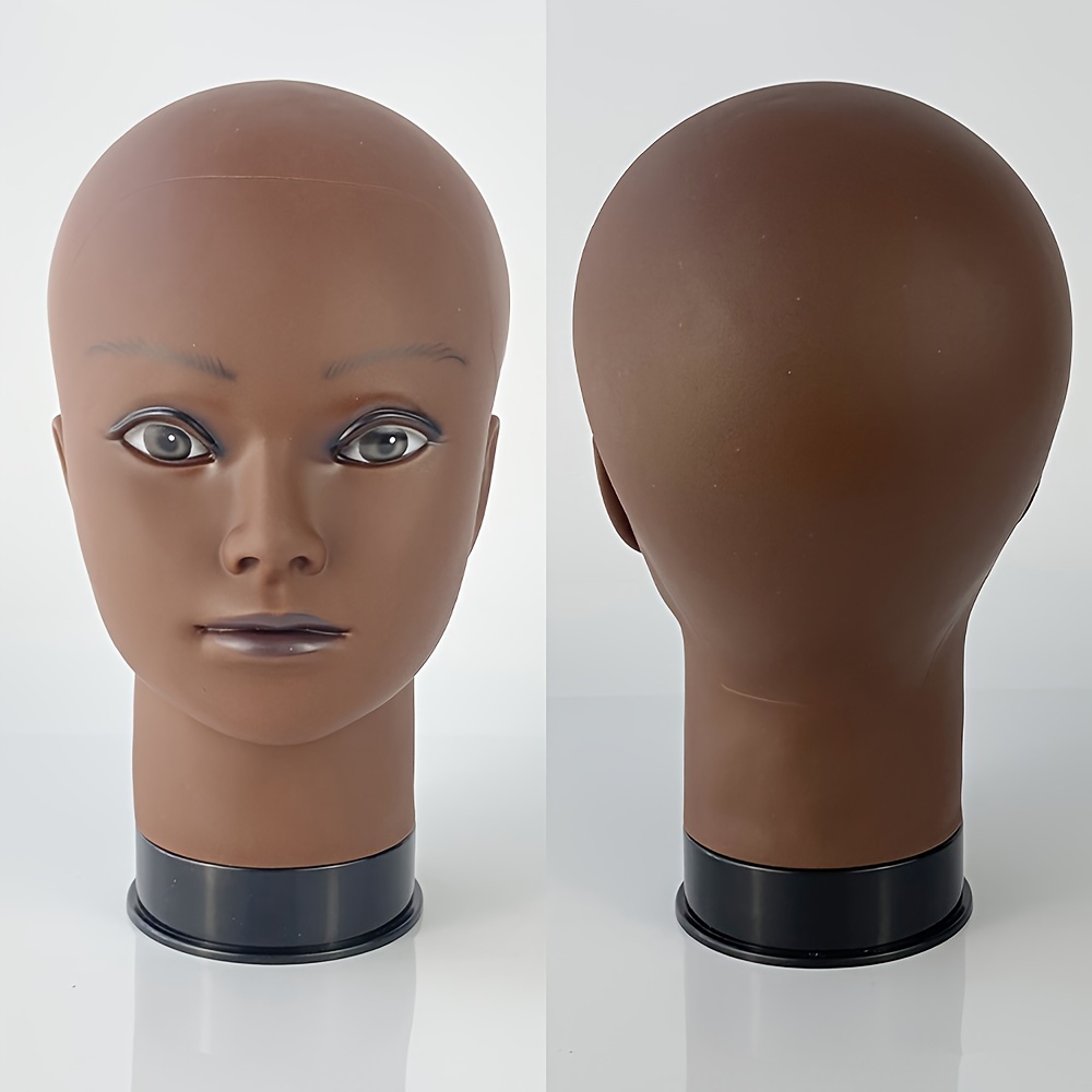 

Tête de mannequin adulte sans cheveux unisexe pour l'exposition d'accessoires capillaires - Support pour perruque, postiche et extension de cheveux