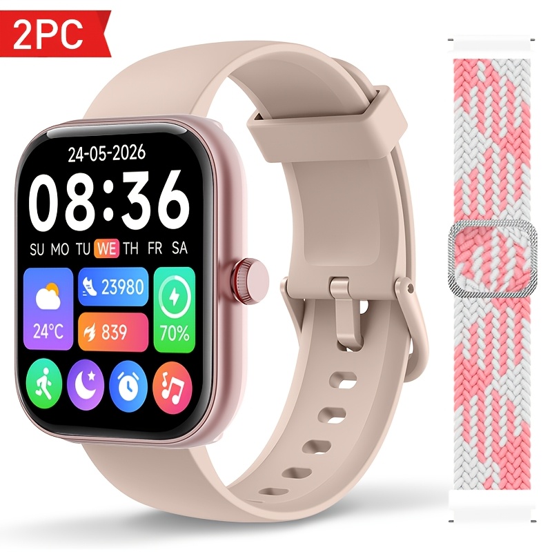 TEMU Fuveha Watch For Iphone & , 1.91" Large Screen, Wireless 5.3 Calls, Alexa Voice, Message & Call Alerts, Dial, 100 , Music, Sleep & Period
