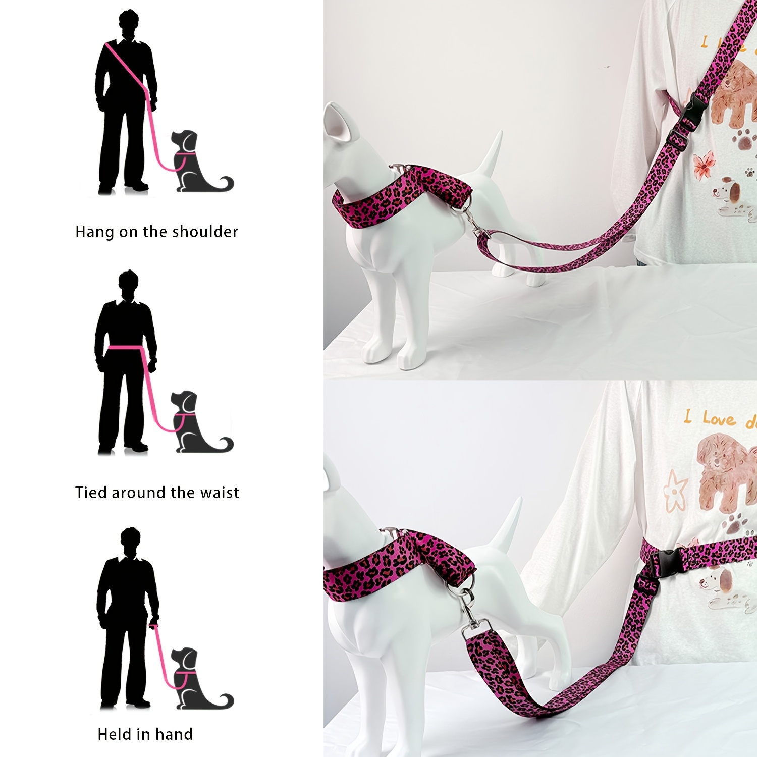 Multi-Functional Dog Collar and Leash Set for Outdoor Walks