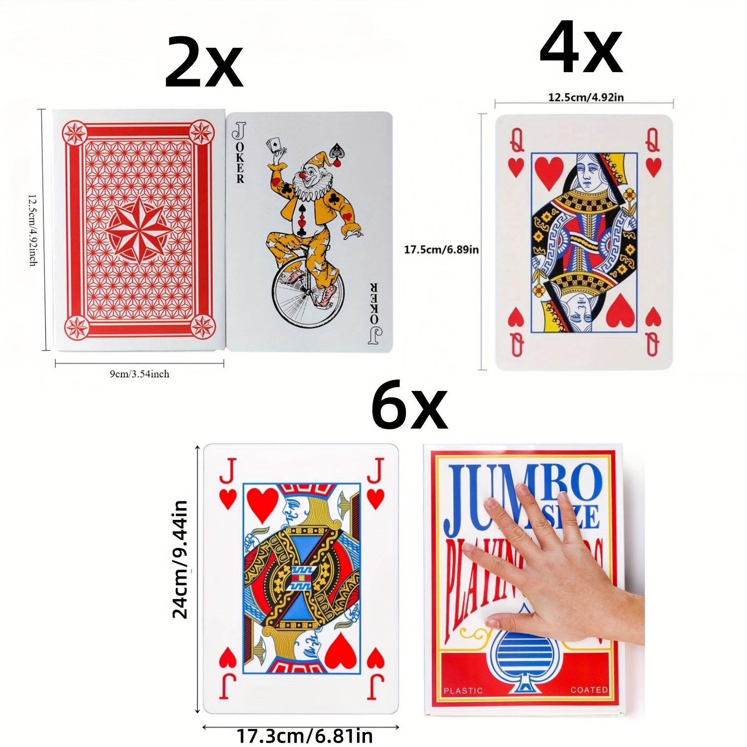 54pcs Extra-Large Playing Cards, Giant Wedding Numbers