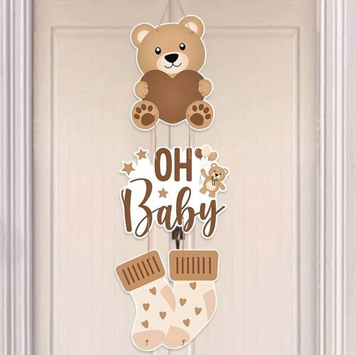 conjunto de colgantes para puerta de oso , adorno con de oso , decoración para temática de baby shower, decoración para , suministros para s de de género, decoraciones colgantes