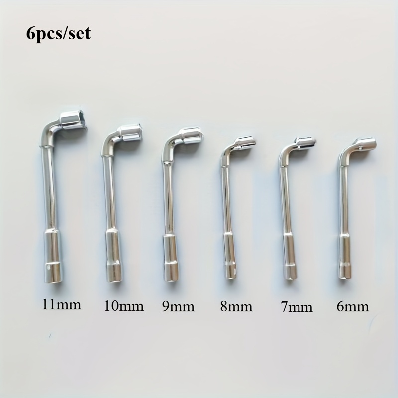 E-shop 4/6-teiliges/Set L-förmiges, poröses Steckschlüssel-Set - Autoreparaturwerkzeug mit Sechskant-Stecknuss - Mechaniker-Handwerkzeug - Karosserie -
