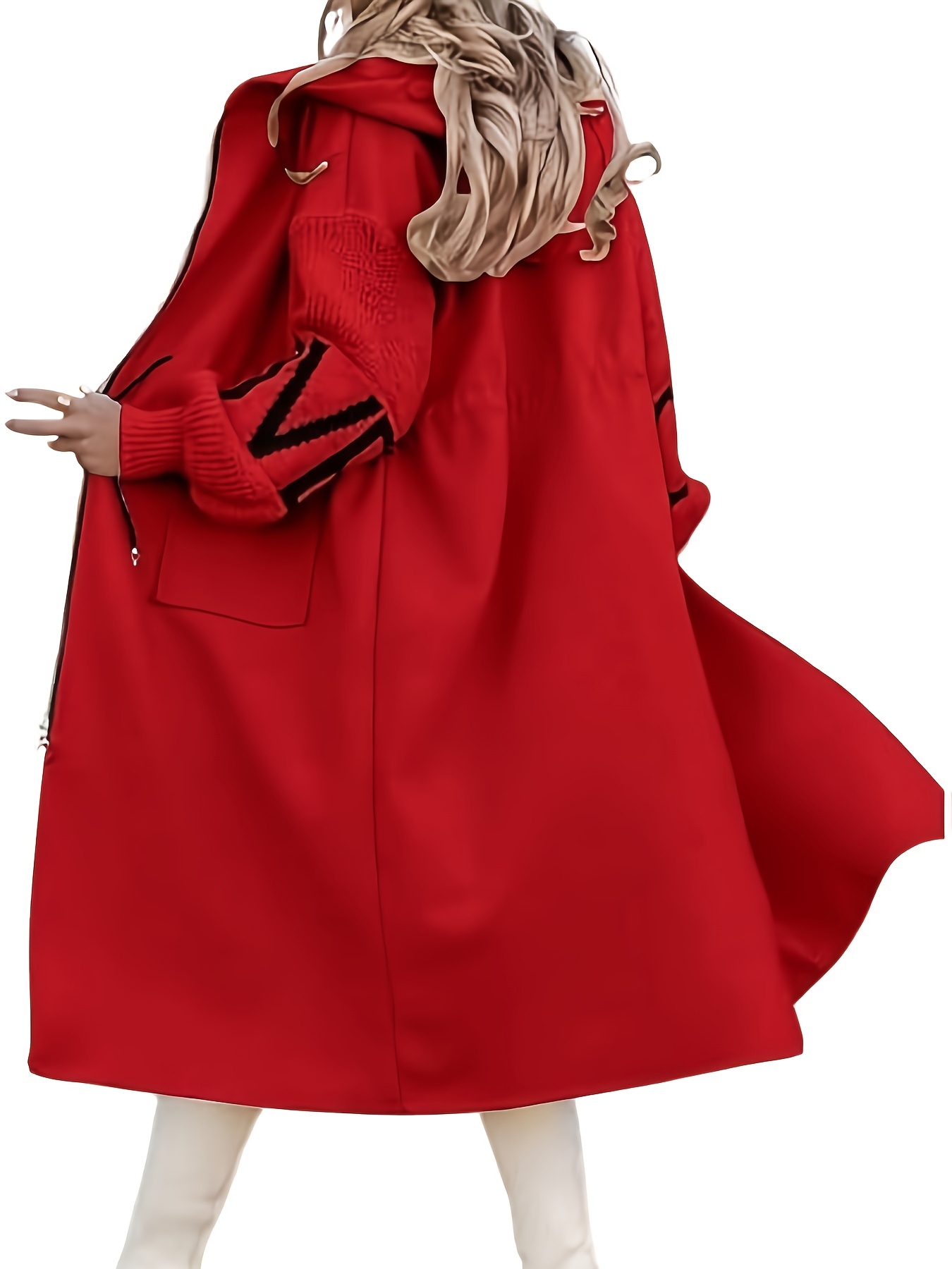plus size womens plus size elegant hooded coat vibrant Temu