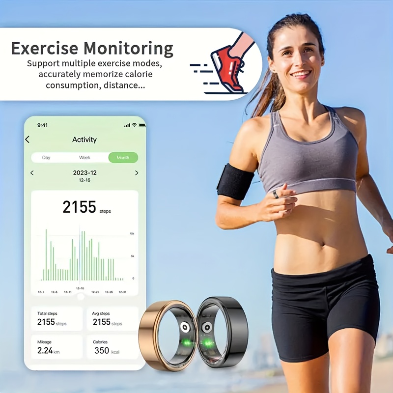 2026   smart rings for men women health monitoring ring fitness   with sport mode pedometer   calorie   ip68 fitness ring     ring for   for iphone gifts for him her Product details 5