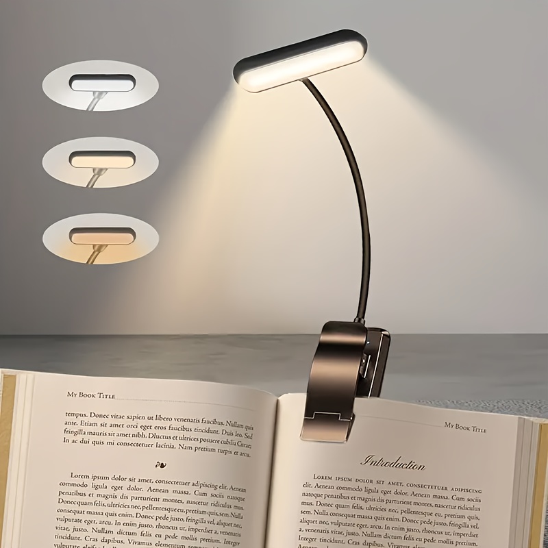 Lampe Pince Lecture LENCENT 28 LED Rechargeable - 9 Modes, Anti Lumière Bleue, Blanc & Ambré