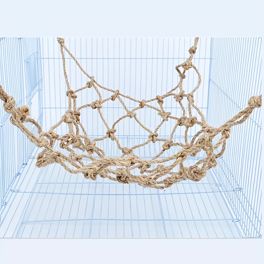TEMU 2pcs Parrot Rope Climbing Net/puzzle Training/crawling Hanging Net Swing/peony Xuan Bird Toy Supplies