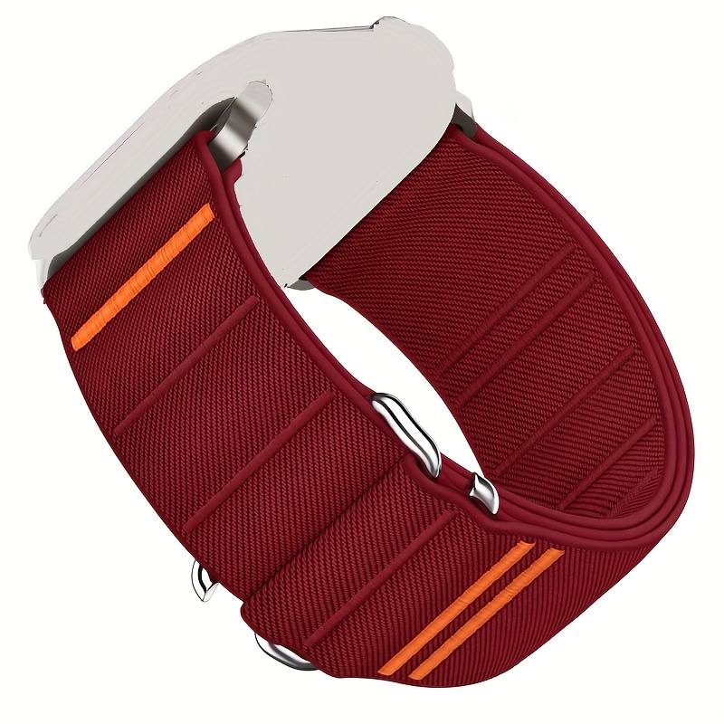 1pc Band/Strap Elastic Nylon Loop Strap Compatible with iWatch 38mm, 40mm, 41mm, 42mm, 44mm, 45mm, 46mm, 49mm Adjustable Woven Sport Band for iWatch Series 8/7/6/5/4/3/2/1/SE Unisex Watchband