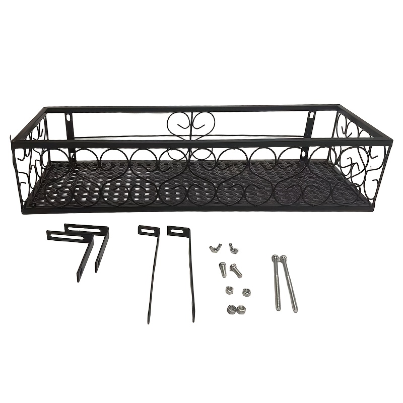 E-shop Eisen-Balkon-Blumentopfhalter, Hängekorb-Ständer, Pflanzentopfregal für Topfpflanzen