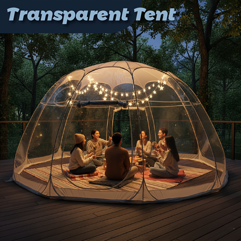 cozy bubble pod with for 360 beige sunshade for a romantic   canopy in gardens and parks    