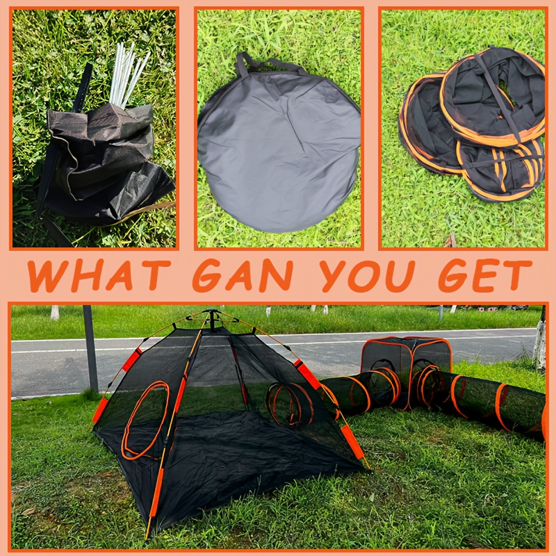 Modular Cat Playpen & Activity Tunnel Tent for Indoor/Outdoor Use