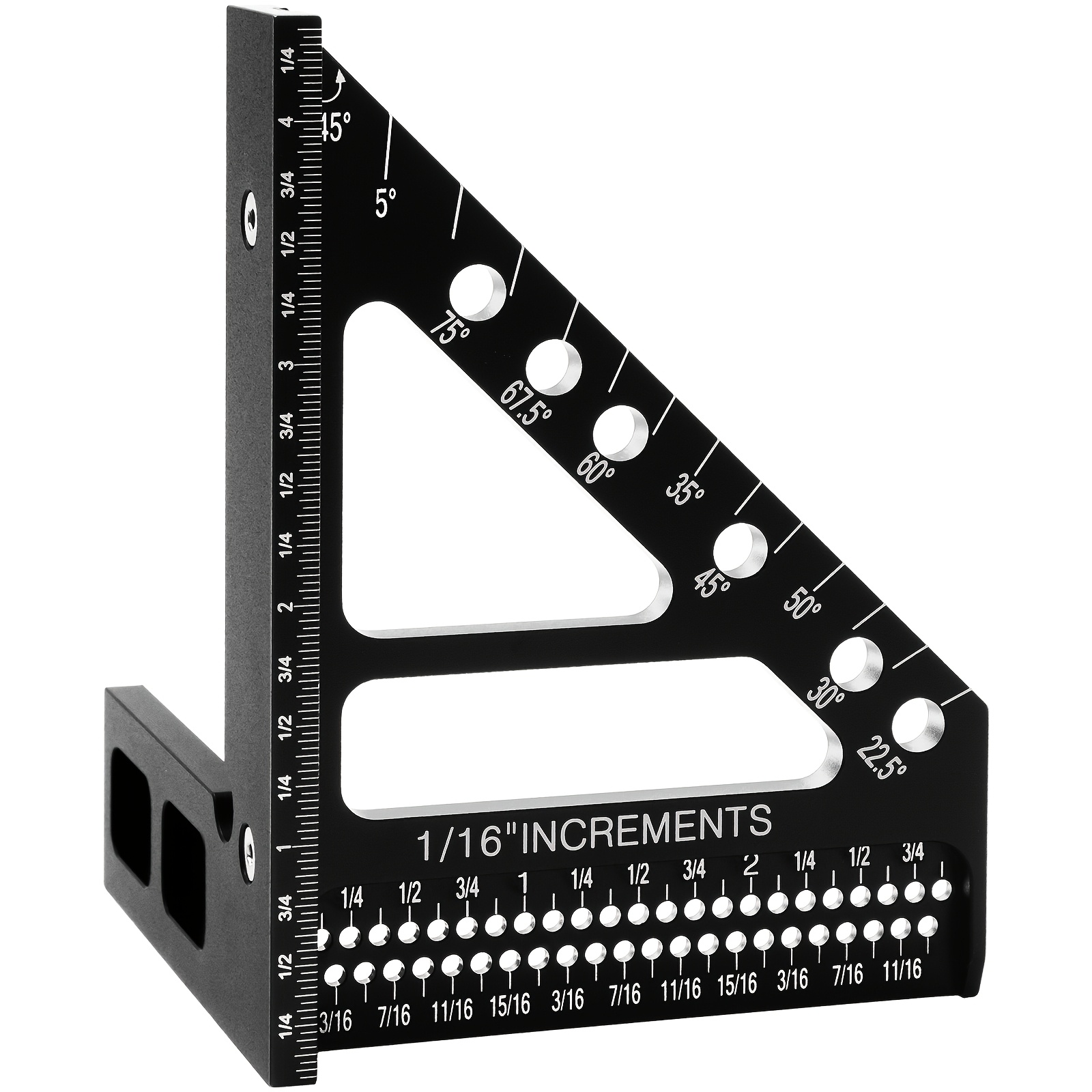 1pc Of Woodworking Multifunctional Square Ruler - Triangular Hole Ruler - Woodworking Marking Ruler, Square Ruler, Angle Ruler, Marking Tool, Beveling Tool Diy Tool