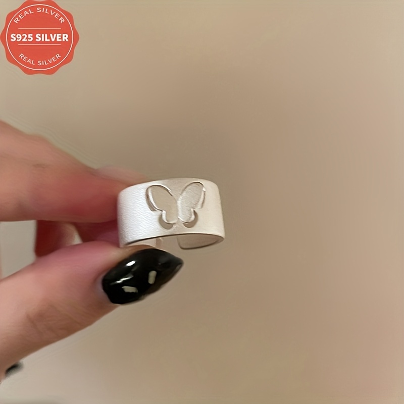 925 Silver Butterfly Ring Low Allergy Durable & Versatile