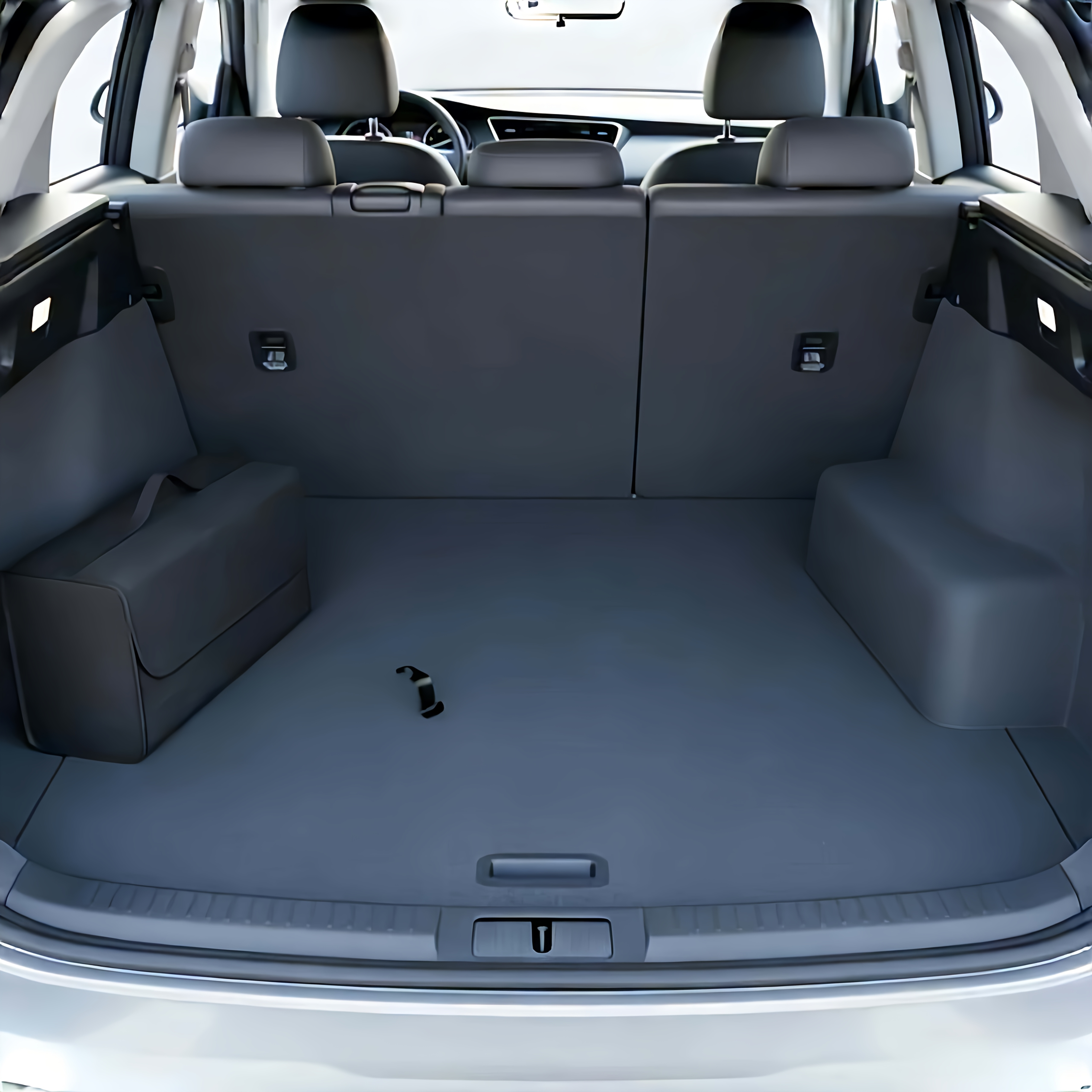 TEMU 2pcs Set: 1 Premium Heavy-duty Felt-lined Car Organizer Box   1 Expandable Foldable Car Hook For Suv Trunk Storage. Features Partitioning,