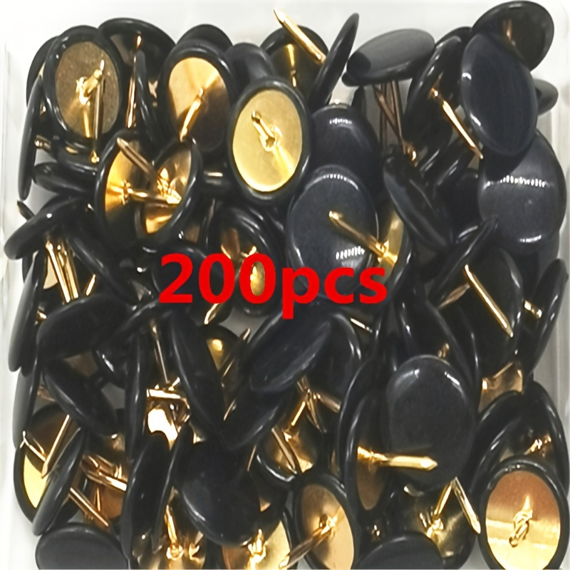 TEMU 100pcs Assorted Colors Push Pins With Storage Case - Metal Thumb Tacks For Maps, Photo Walls, Office Corkboards
