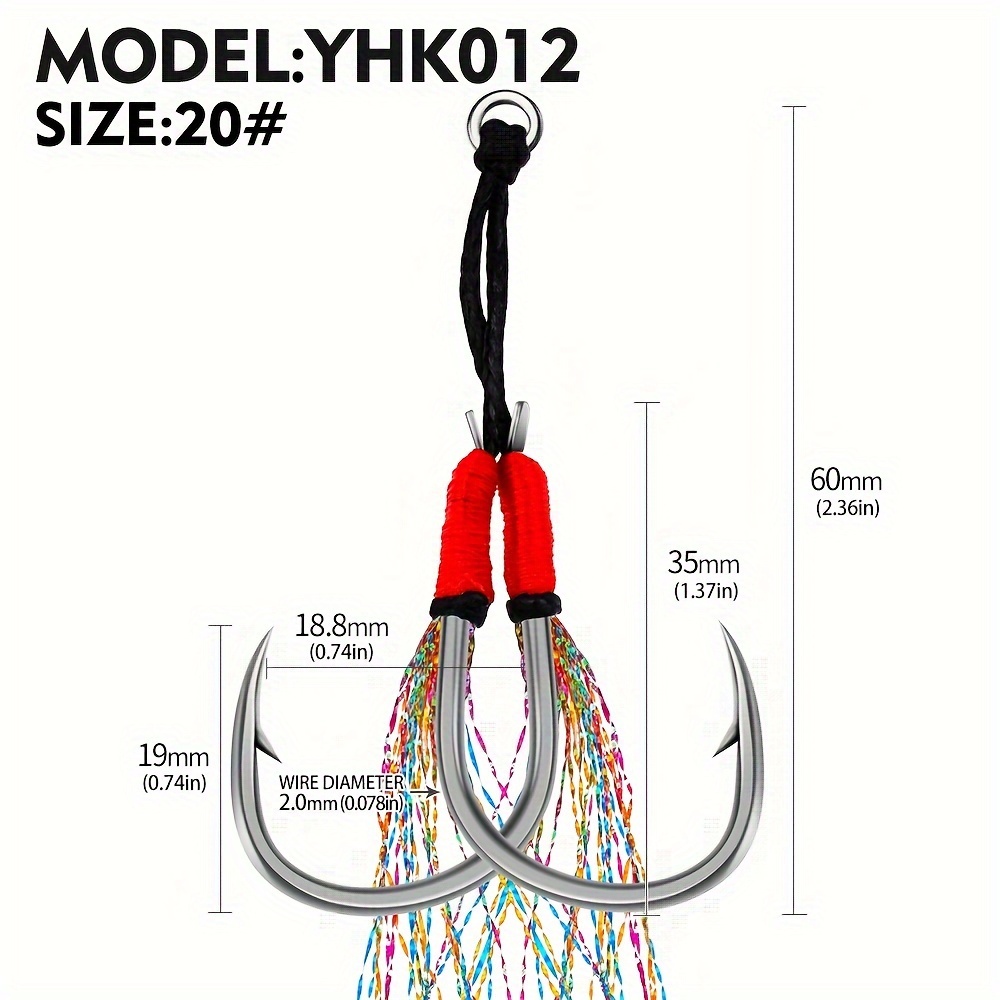 Image of 5pcs Fishing Hooks With Multicolour Reflective Tassels - Vertical Jigging High-carbon Steel Hooks And Fishing