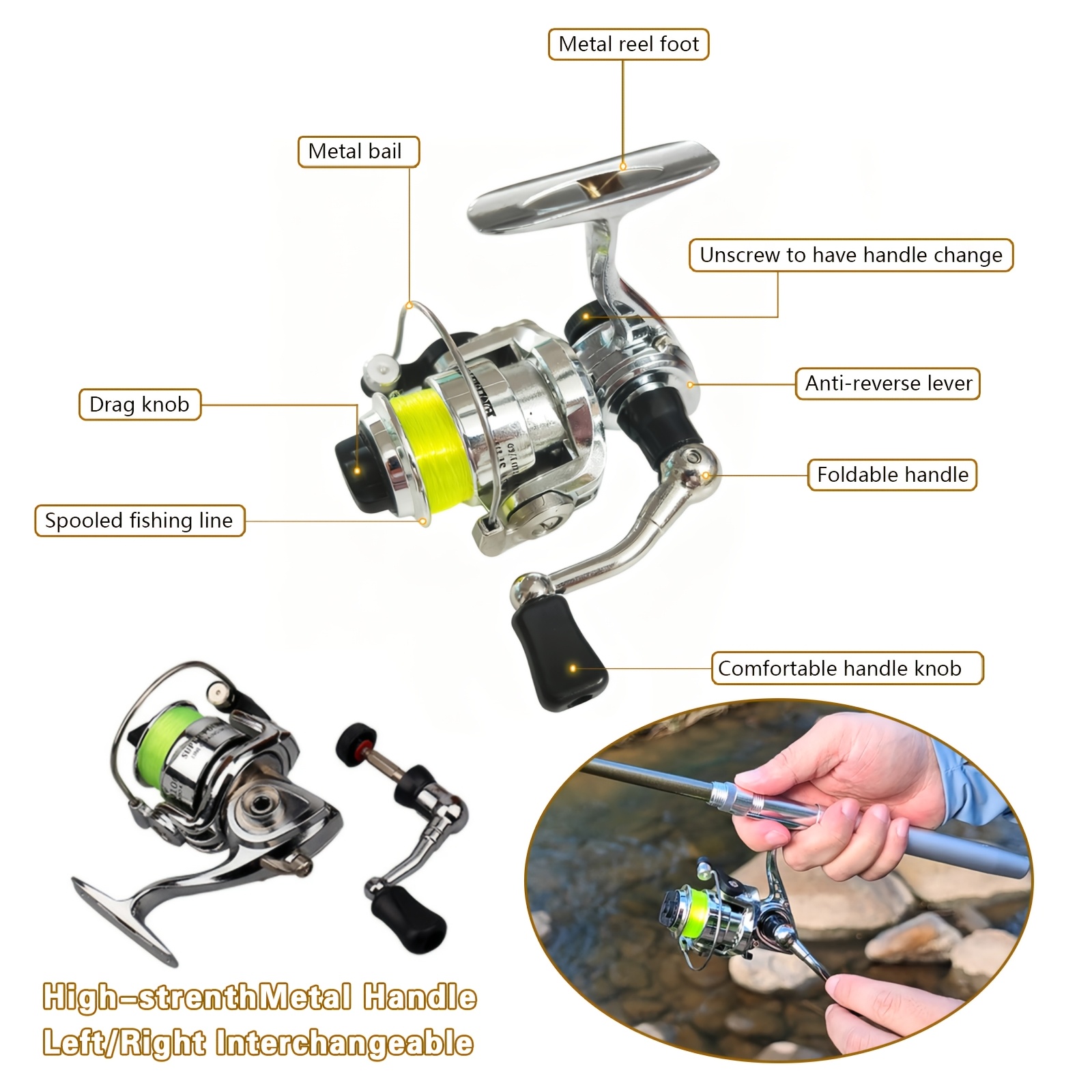are fishing reel bail interchangeable fishing rod reel hook bait accessory set spinning reel