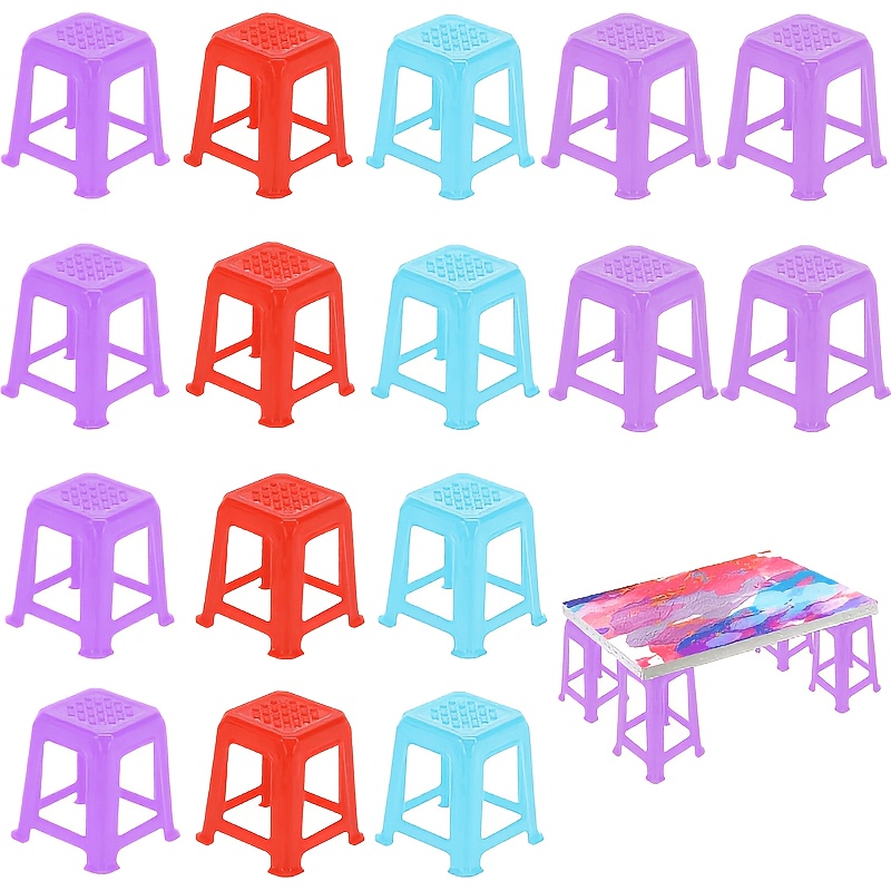 TEMU 16 Pezzi Supporti per Tavolozze Tela Pittura - per Piedini Tela, Mini Supporti Antiscivolo per Pittura a , Strumenti Solidi in Plastica per