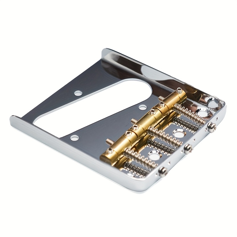 Electric Guitar Bridge with 3 Adjustable Brass Saddle 76.5*85mm for 6 String Electric Guitar Black/Golden/Silvery, Instrument Repair, String Instrument Parts, Classic Bridge Design, Vintage Guitar Hardware, Highquality Saddle, Replacement Bridge