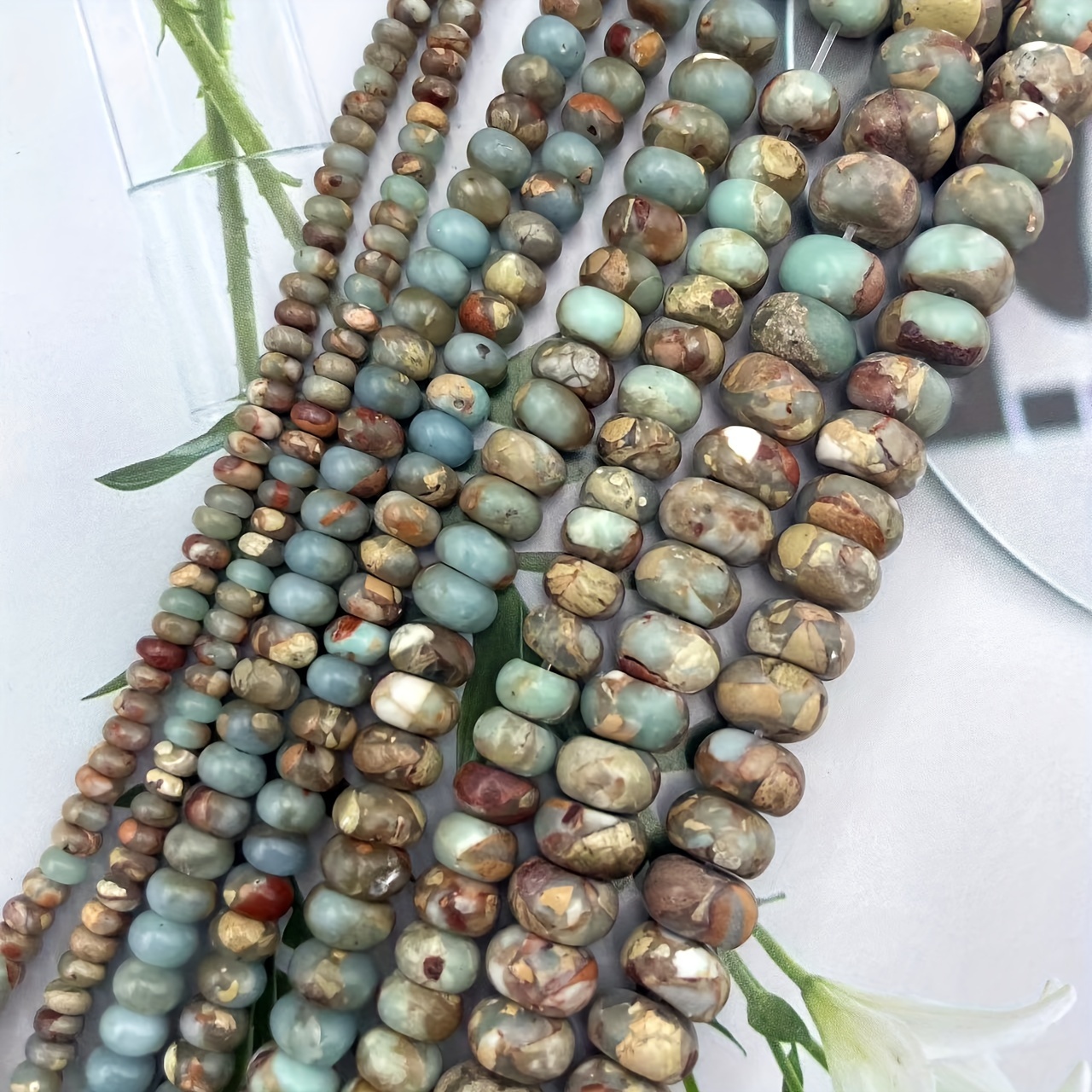 

Bohemian Stone Bead Set For Diy Jewelry: Natural Stone Beads For Handmade Charms, Bracelets, And Keychains - Suitable For Everyday Wear And As A Gift For Loved Ones