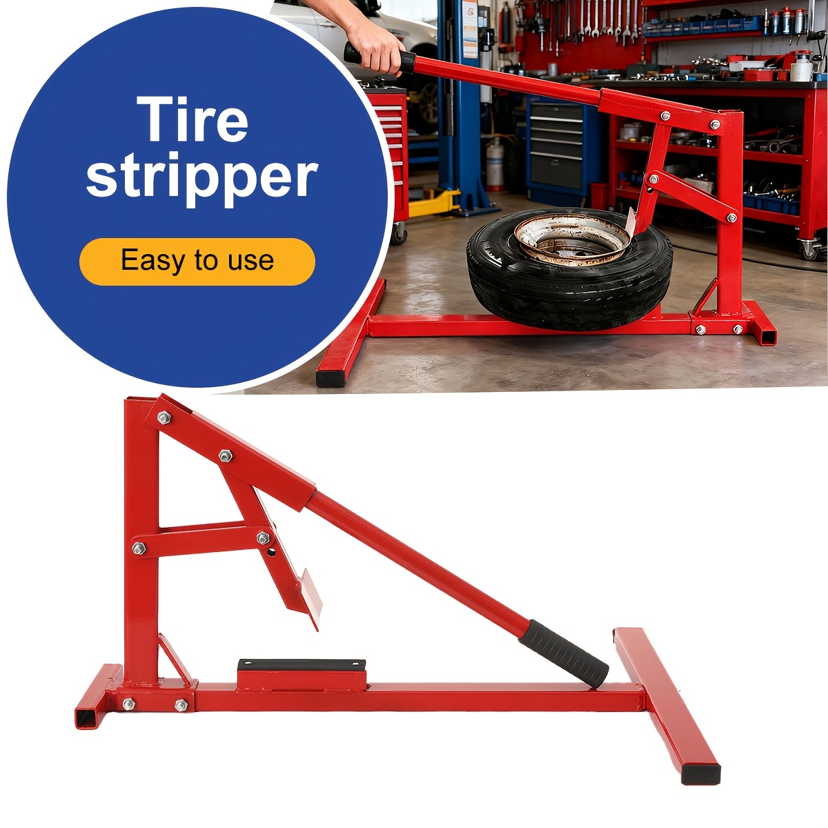 Manual Tire Mounting Device For Changing Tires, Suitable For Tires Ranging From 10 To 21 Inches