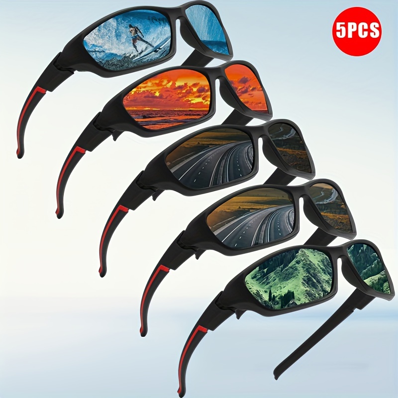 

5pcs Hindfield Set, Unisex Round Frame, Pc , Uv , For , Running, Driving, Golf, -