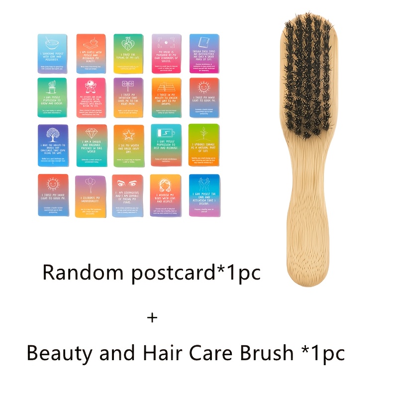 TEMU High-quality Beauty And Hair Care Comb, Beard Comb, Bamboo Handle Hair Comb, Styling Comb, Ergonomically Designed, Suitable For All Hair Types,