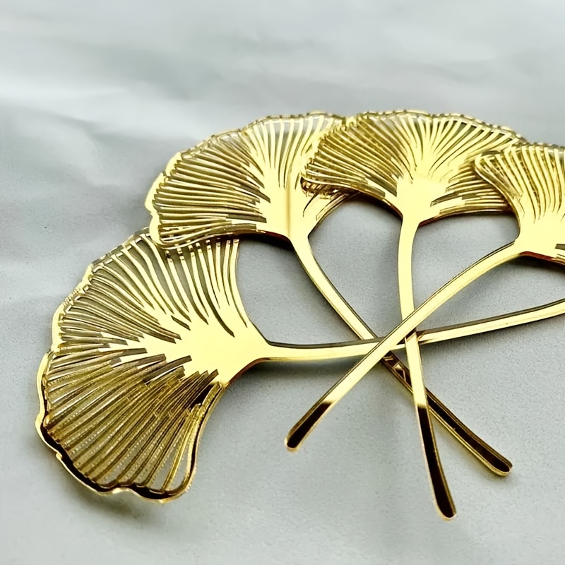 Image of 6pcs Cake Topper, Ginkgo Leaves Cupcake Cake Topper For Birthday Party Wedding Baby Shower Themed Party Supplies, Halloween, Christmas