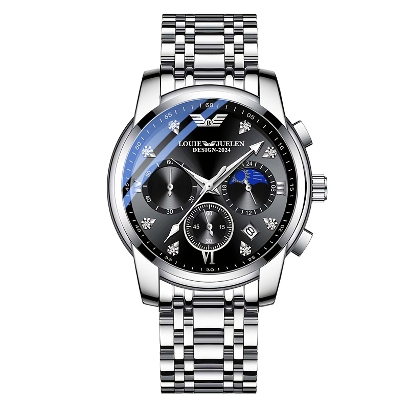 Image of Simple Automatic Mechanical Watch Casual Fashion Men's Watch With Calendar, Suitable For Holiday Gifts.