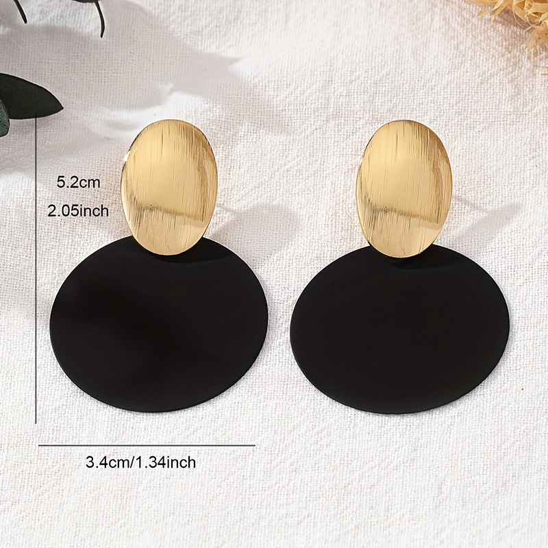 2pcs Geometric Round Women's Earrings Set