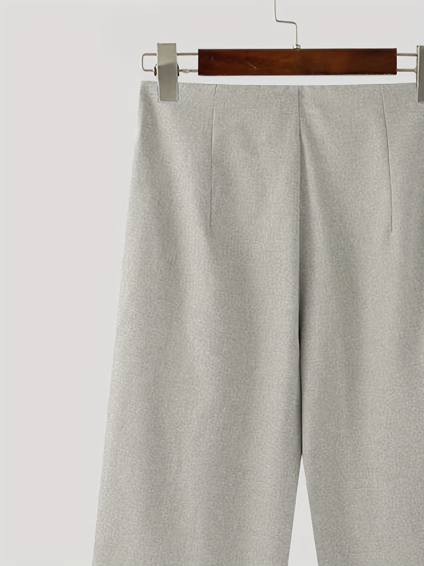mens high waist pleated wide leg pants light gray casual - Temu