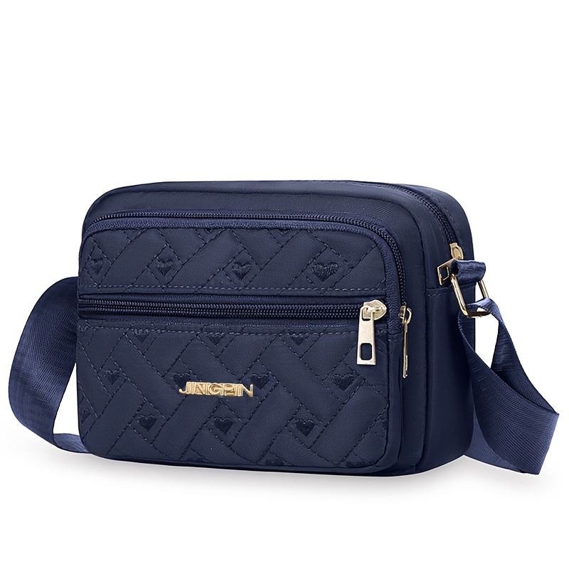 TEMU Women's Crossbody Bag - Unisex Square Bag, Women's Shoulder Crossbody Bag, Lightweight, Casual, Simple, Solid Color With Print Small Bag [zipper