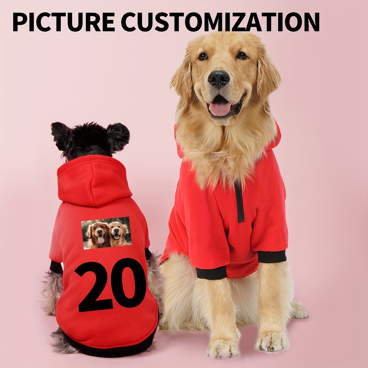 Customization 1pc Picture Personalized Dog Hoodie With Fixed Number 20 ...