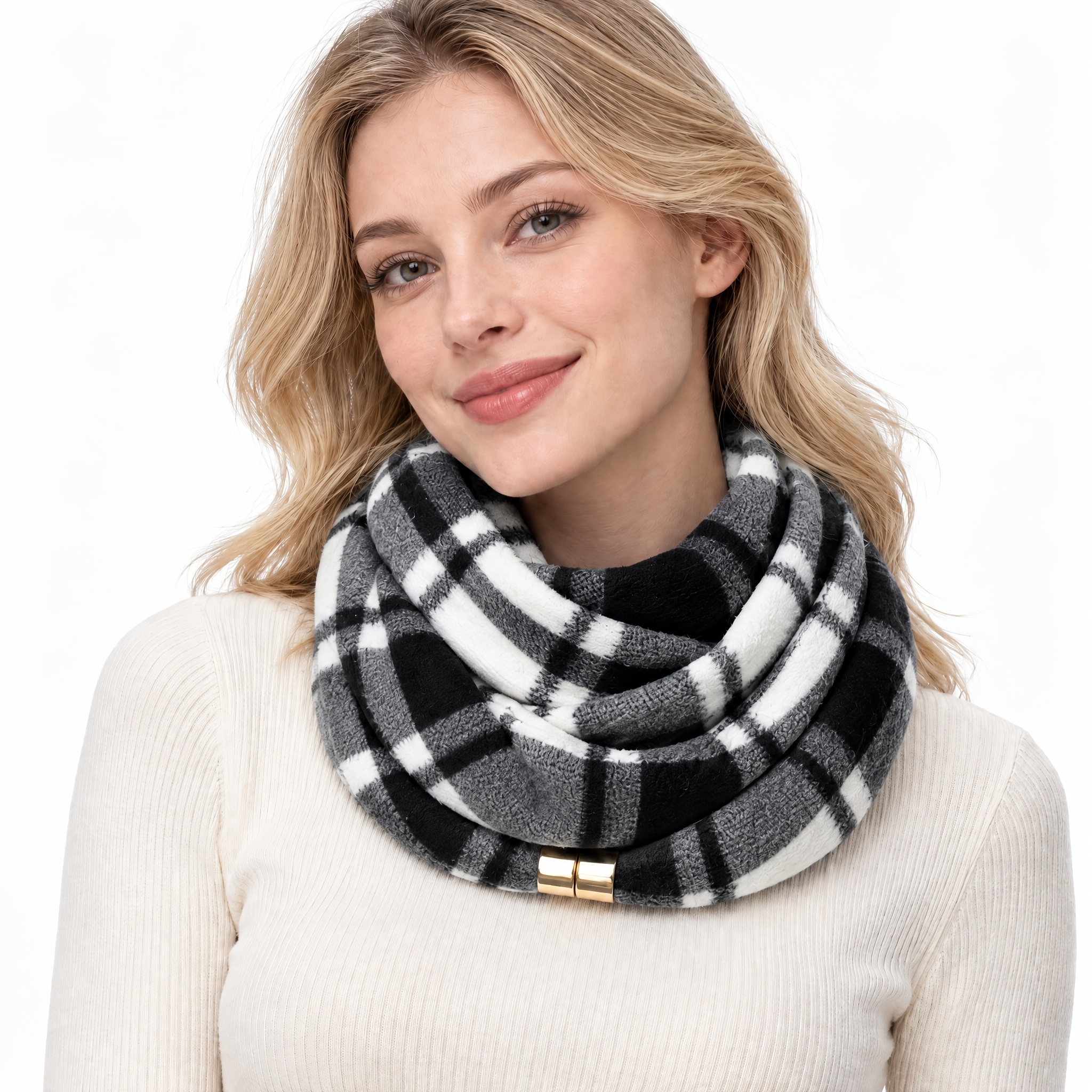 TEMU Soft -proof Neck Scarf Unisex Men Women Can Wear Neck Scarf Scarf Commute Daily Casual Temperament Style, Perfect For Christmas Gifts